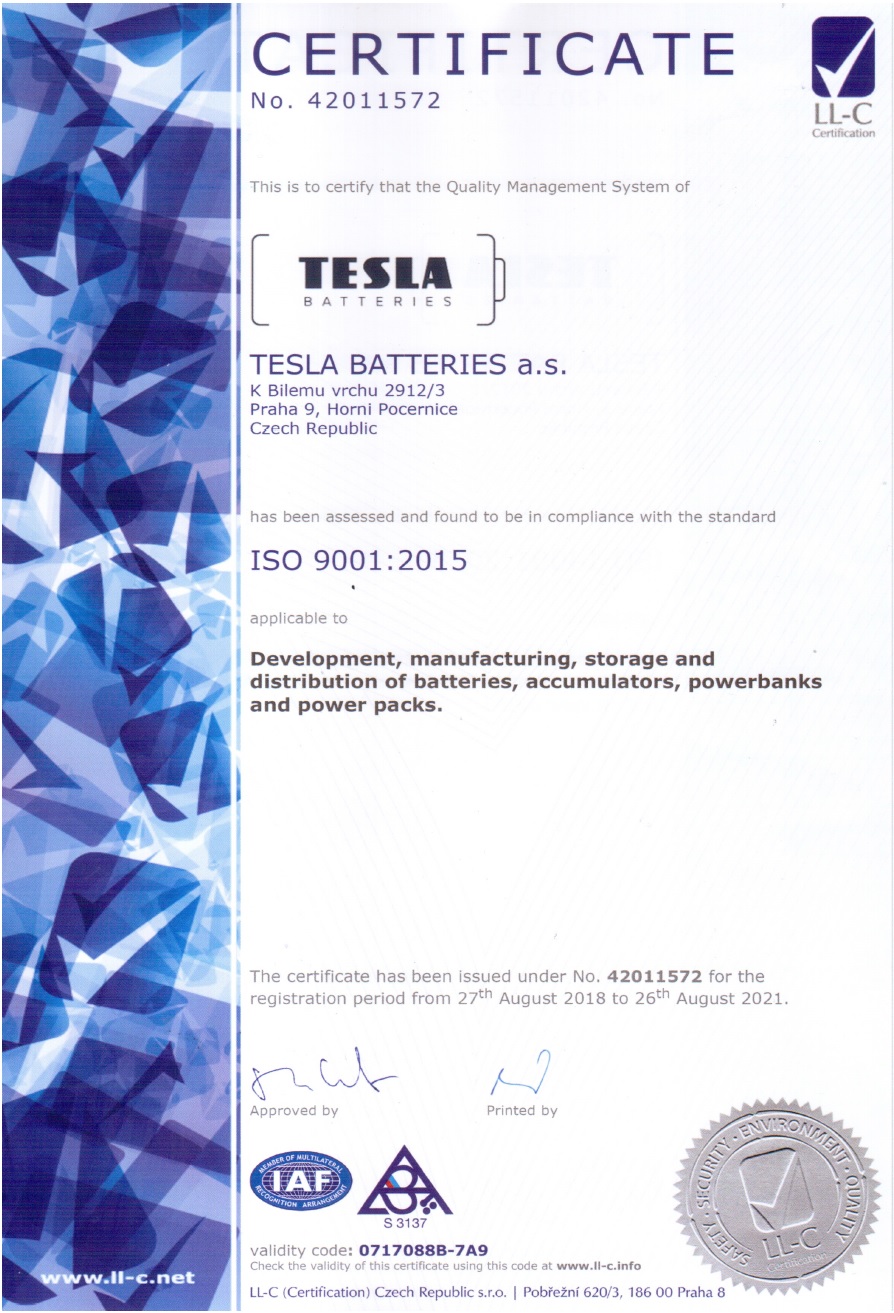 О TESLA BATTERIES О TESLA BATTERIES - 001