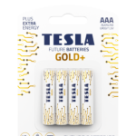 TESLA GOLD AAA 4pack open transparent