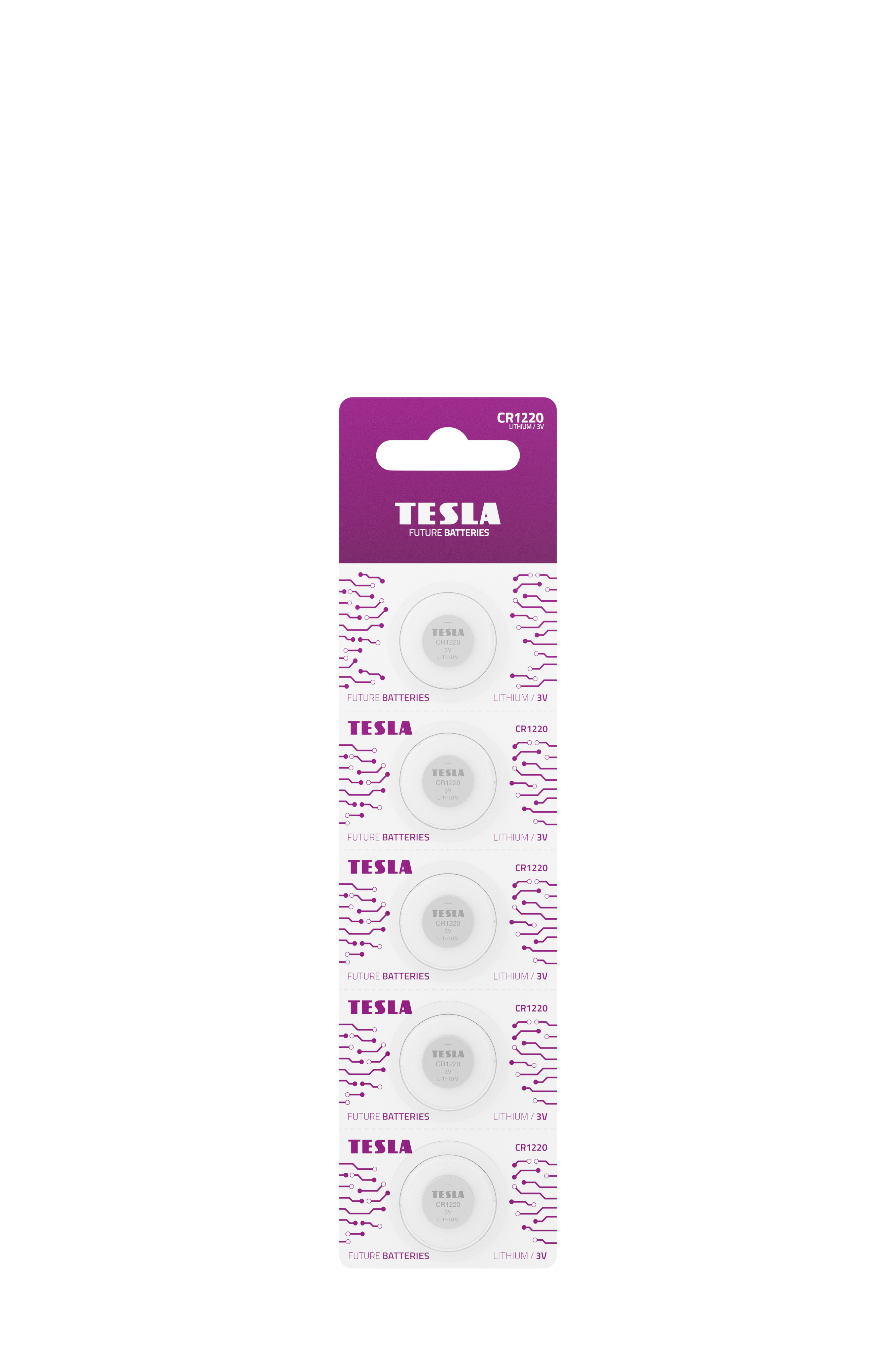 Tesla CR1220 blister 5pc front transparent 1