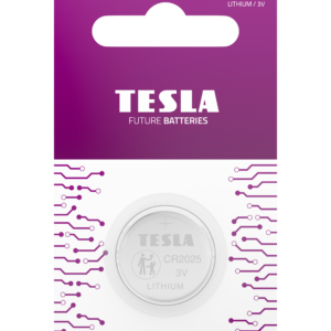 Tesla CR2025 blister 1pc front transparent 1