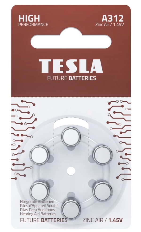 Tesla Sluchadlove Baterie zepredu A312