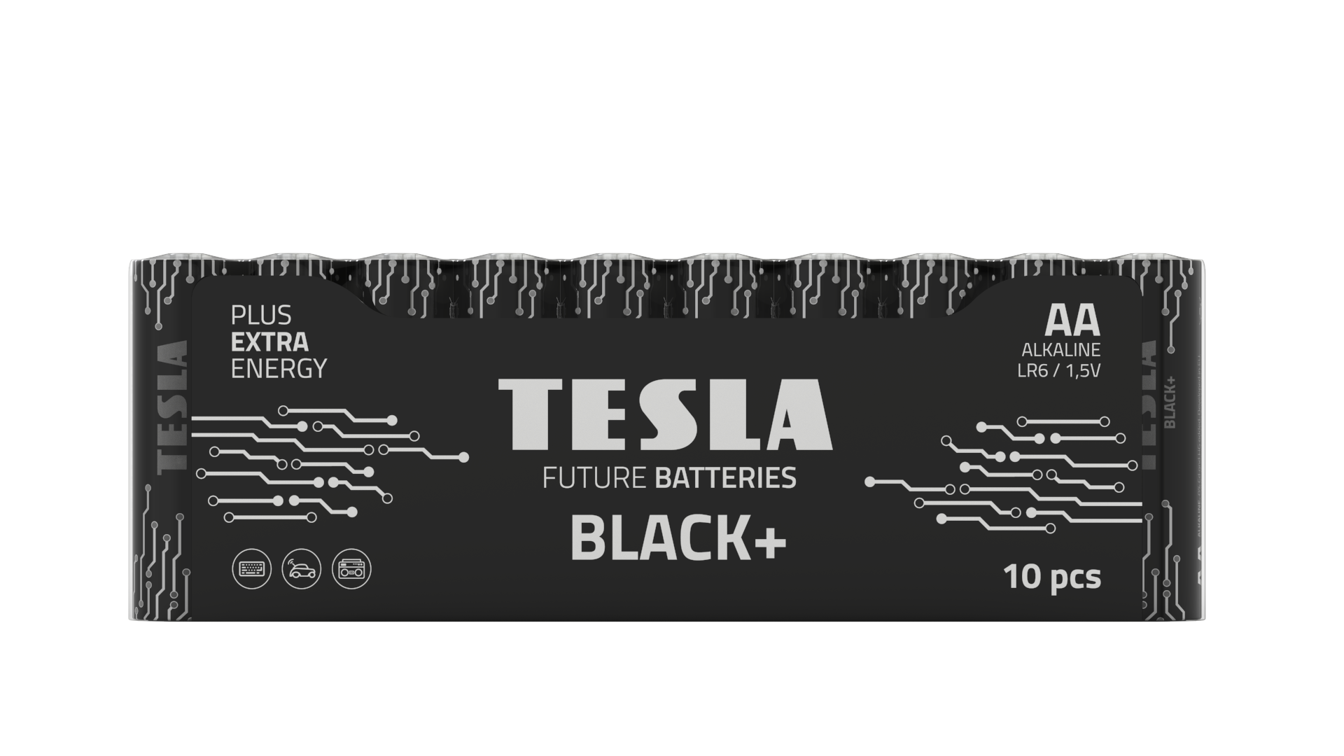 Tesla serie Black shrink AA 10 pruhledne 2
